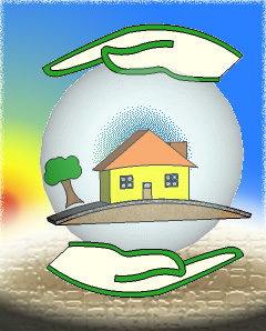 maison dans une sphère